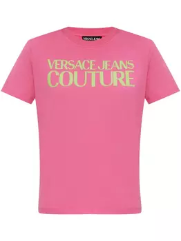 Футболка с логотипом Versace Jeans Couture, розовый