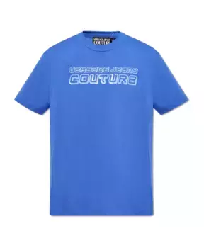 Футболка с логотипом Versace Jeans Couture, синий