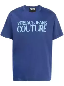 Футболка с логотипом Versace Jeans Couture, синий