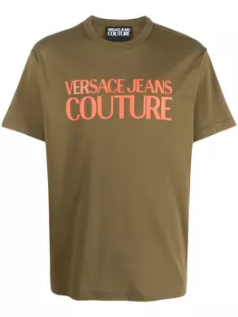 Футболка с логотипом Versace Jeans Couture, зеленый