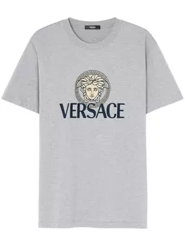 Футболка с логотипом Versace, серый