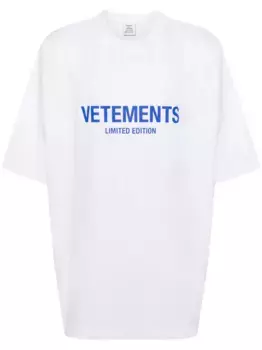 Футболка с логотипом VETEMENTS, белый