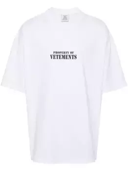 Футболка с логотипом VETEMENTS, белый
