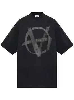 Футболка с логотипом VETEMENTS, черный