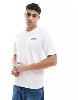 Футболка с логотипом в белом цвете Jack & Jones
