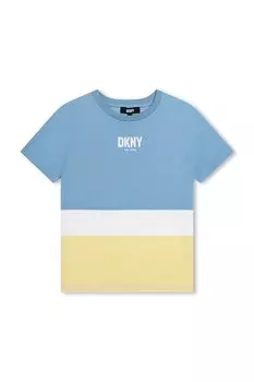Футболка с логотипом в стиле колор-блок Dkny, желтый