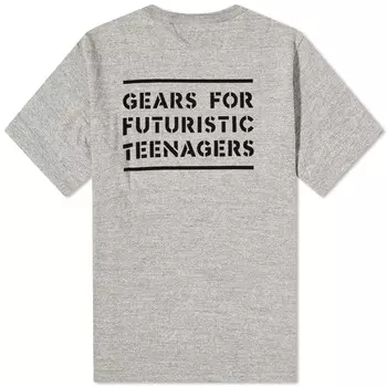 Футболка с логотипом в стиле милитари Human Made, серый