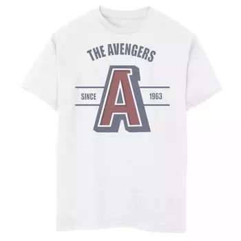 Футболка с логотипом в студенческом стиле Marvel The Avengers для мальчиков 8–20 лет Marvel