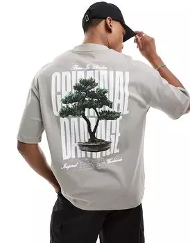 Футболка с логотипом в угольном цвете Criminal Damage