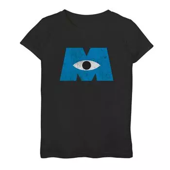 Футболка с логотипом в виде глаз для девочек 7–16 лет Disney/Pixar Monsters Inc. Licensed Character