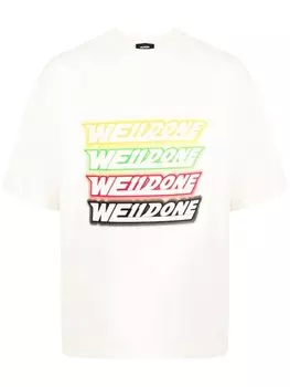 Футболка с логотипом We11done, нейтральный цвет