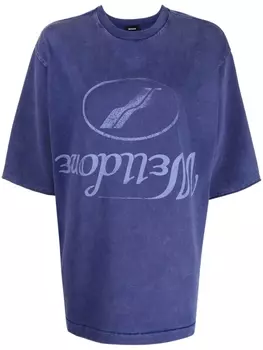 Футболка с логотипом We11done, синий