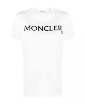 Футболка с логотипом весна лето 23 Moncler, белый