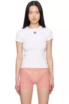 Футболка с логотипом White Moon Jersey Baby Fit Marine Serre