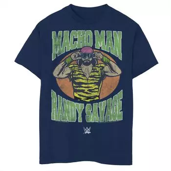 Футболка с логотипом WWE Retro Macho Man Randy Savage для мальчиков 8–20 лет Licensed Character