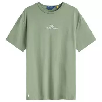 Футболка с логотипом, вышитым цепочкой Polo Ralph Lauren, зеленый