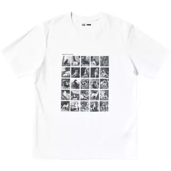Футболка с логотипом X Louvre, унисекс, белая Uniqlo, белый