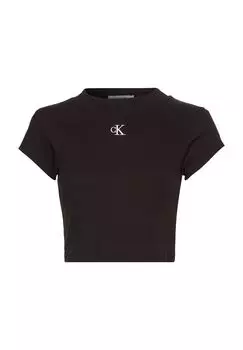 Футболка с логотипом женская Calvin Klein Jeans, цвет Beh Black