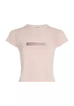 Футболка с логотипом, женская Calvin Klein Jeans, цвет Sepia Rose