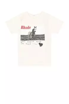 Футболка с лошадью Rhude, белый