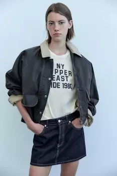Футболка с лозунгом ZARA, белый