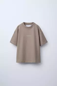 Футболка с лозунгом ZARA, цвет Chalk pink