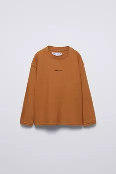 Футболка с лозунгом ZARA, оранжевый