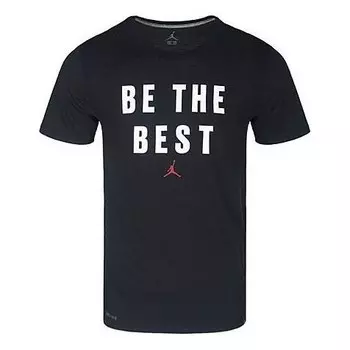 Футболка с лучшим алфавитным принтом, короткие рукава, Air Jordan, черный