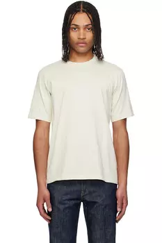 Футболка с люрексной оплеткой Auralee, цвет ivory pistachio