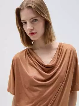 Футболка с люрексом effetto metallizzato Ovs, цвет bronze brown