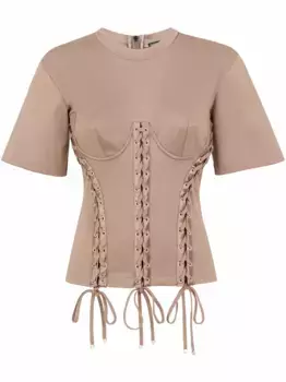 Футболка с люверсами DOLCE & GABBANA, нейтральный