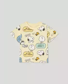 Футболка с мальчиком Снупи Baby El Corte Ingls, жёлтый