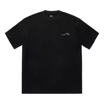 Футболка с маленьким классическим логотипом Li-Ning, черный