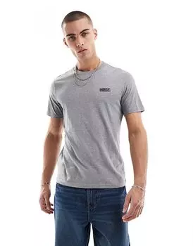 Футболка с маленьким логотипом антрацитового цвета Barbour International