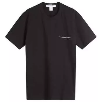 Футболка с маленьким логотипом Comme Des Garons Shirt, черный