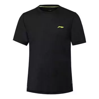 Футболка с маленьким логотипом Li-Ning, черный
