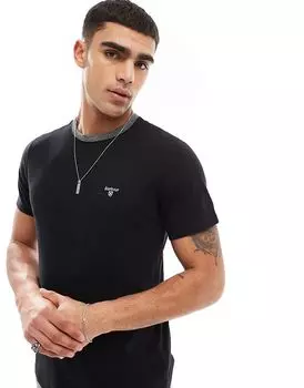 Футболка с маленьким логотипом Marlton черного цвета Barbour