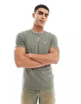 Футболка с маленьким логотипом Marlton зеленого цвета Barbour