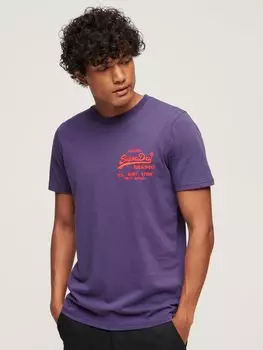 Футболка с маленьким логотипом Superdry Neon Vintage, фиолетовый Lex
