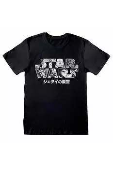 Футболка с мангой Star Wars, черный