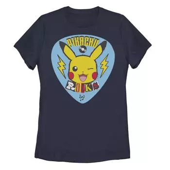 Футболка с медиатором для гитары для юниоров Pokemon Pikachu Rockstar с рисунком Pokemon