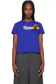 Футболка с медведем для черлидинга Doublet, синий