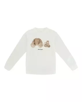 Футболка с медведем Palm Angels, цвет White Brown