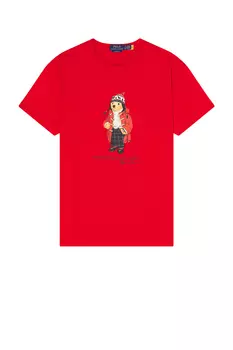 Футболка с медведем Polo Ralph Lauren, цвет F24 RL 2000 Red Holiday Bear