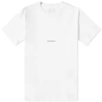 Футболка с мелким текстовым логотипом Givenchy, белый