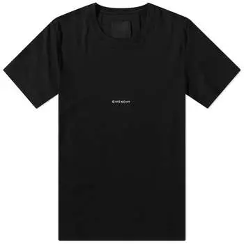Футболка с мелким текстовым логотипом Givenchy, черный