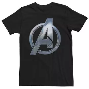 Футболка с металлическим логотипом Big & Tall Marvel Wakanda Forever Avengers Licensed Character