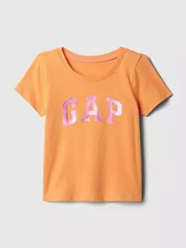 Футболка с металлическим логотипом Gap, оранжевый