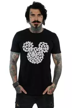 Футболка с Микки Маусом «Голова рук» Disney, черный