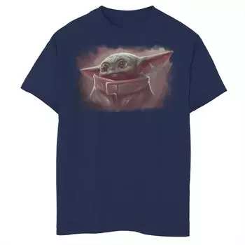 Футболка с милым нарисованным портретом и графическим рисунком для мальчиков 8–20 лет, «Звездные войны», «Мандалорец», «Ребенок», он же «Малыш Йода» Star Wars